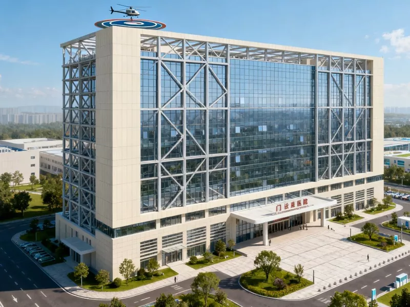 Bâtiment hospitalier préfabriqué en métal de grande hauteur