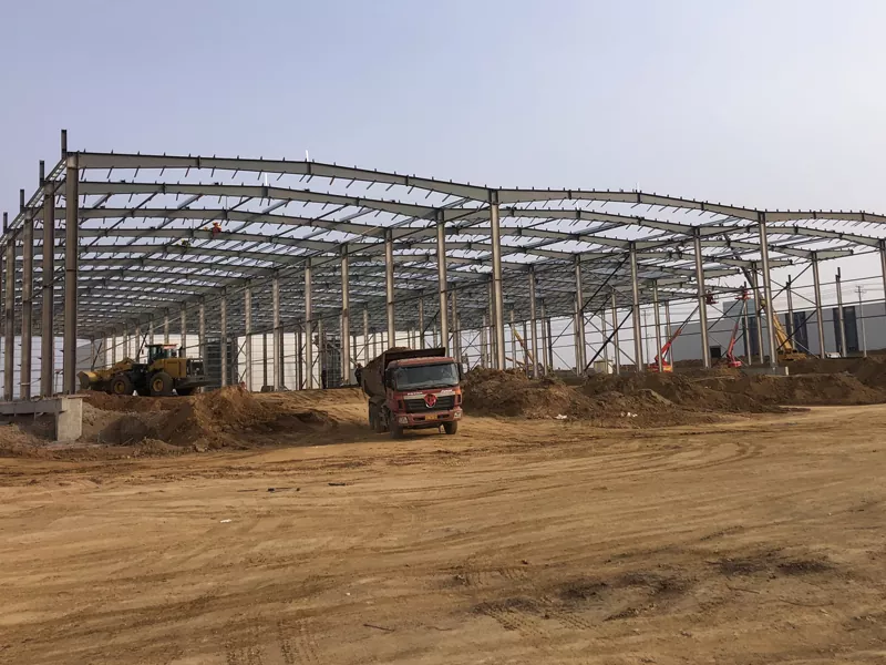Bâtiment d'entrepôt en métal en acier préfabriqué