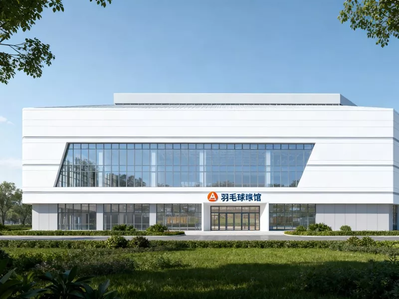 Salle de badminton à structure métallique